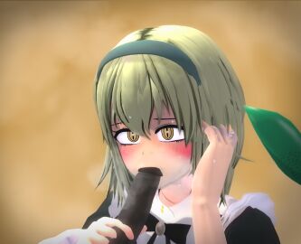 2boys alternate_version_available bill_(black_souls) black_souls black_souls_2 blowjob blowjob_only femboy femboy_focus green_hair grimm_(black_souls) human humanoid licking licking_penis lisedoub lizard lizard_tail lizardman looking_at_penis maid_uniform male male/male pale pale-skinned_male pale_penis pale_skin simple_background sucking sucking_penis tail undead yellow_eyes