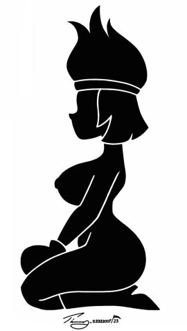 1girls black_and_white carol_(ok_k.o.!_let's_be_heroes) carol_kincaid cartoon_network female ok_k.o.!_let's_be_heroes silhouette solo timmy22222001