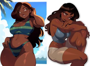 1girls ass big_ass big_breasts big_butt big_thighs bikini bra dark-skinned_female dark_nipples dark_skin female hairy_pussy horny_female innocent lilo_and_stitch milk nani_pelekai native nerd nipples nude_female panties red sexy sexy_ass sexy_body sexy_dress slut_collar smile vagina vaginal_fluids younger_female
