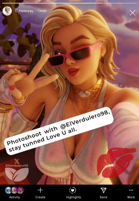 3d athletic_female cat_holloway_(fortnite) elverdulero98 fit_female fortnite selfie