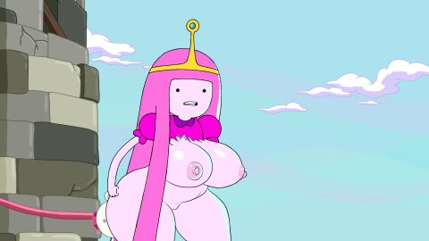 accurate_art_style adventure_time background big_breasts breasts candy_people_(at) cartoon_network crown day edit edited_screencap exposed_breasts exposed_pussy female long_hair pink_body pink_hair princess princess_bubblegum pussy royalty screencap screenshot screenshot_edit tagme torn_clothes troskc