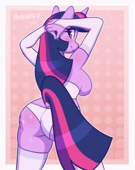 animated anthro ass big_ass big_breasts blushing_at_viewer breasts dancing dandy female looking_at_viewer my_little_pony twilight_sparkle_(mlp) white_clothing