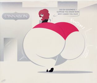 1girls absurd_res artist_signature ass ass_body ass_expansion big_ass big_butt booty_shorts bottom_heavy bubble_ass bubble_butt claudia_(sparks_spectrum) dialogue english_text female hi_res huge_ass huge_butt hyper hyper_ass hyper_butt hyper_hips lineless long_legs looking_back minimalist mob_face onomatopoeia original rear_view red_hair simple_background sound_effects sparks_spectrum thick_thighs wide_hips