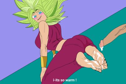 cum cum_on_feet cumshot dragon_ball dragon_ball_super feet feet_together feet_up female foot_fetish foot_focus foot_play kefla legendary_super_saiyan super_saiyan super_saiyan_2