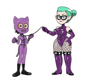 adult_and_teenager age_difference anonymous_artist bdsm_collar bdsm_gear bdsm_harness bdsm_outfit bondage bondage_mittens boots breasts cameltoe collar_tag collared cuff_(restraint) dark-skinned_female dark_skin disney disney_channel dominant_female dominatrix domino_mask elbow_gloves fake_animal_ears fake_tail female femdom femsub fetish_wear fishnet_legwear fishnets gimp gimp_hood gimp_mask gimp_suit gloves height_difference human latex latex_bodysuit latex_boots latex_catsuit latex_gloves latex_leggings latex_legwear leash leash_and_collar leashed_collar luz_noceda milf nipple_spikes odalia_blight older_dom_younger_sub opera_gloves pawprint petplay purple_boots pussy spiked_breasts the_owl_house thigh_boots thighhigh_boots witch_(the_owl_house) zipper zipper_mouth