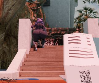 3d_(artwork) anthro ass bear big_breasts big_butt blender_eevee breasts digital_media_(artwork) epic_games female fortnite freddypizza fur huge_breasts huge_butt huge_thighs mammal nipples purple_body purple_fur raven_team_leader solo solo_focus thick_thighs