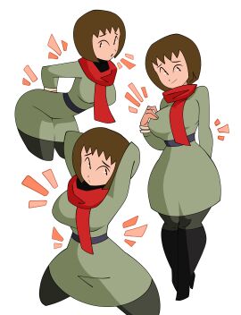 alternate_version_available big_breasts big_thighs breasts brown_hair cjdraws_3 clothed clothed_female clothing curvaceous curvy curvy_body curvy_female curvy_figure curvy_hips curvy_thighs female hi_res marvel marvel_comics pedestrian_(earth's_mightiest_heroes) scarf the_avengers:_earth's_mightiest_heroes thighs