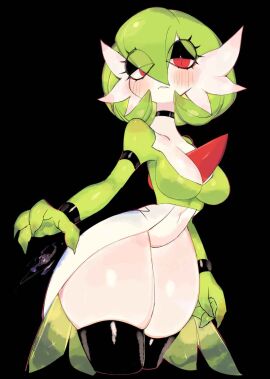 1girls black_hole blush breasts female gardevoir large_breasts pokemon pokemon_(species) tagme thick_thighs thighhighs tits usa37107692 white_body