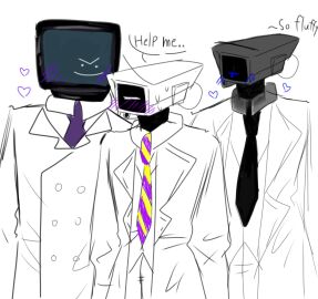 3boys blush gay holding holding_ass loving_it male plungerman simp_cameraman_(skibidi_toilet) skibidi_toilet tv_man_(skibidi_toilet)