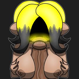 black_body black_penis breasts dark-skinned_male dark_skin male original_character penis saucerow splatoon sucking_tip titjob