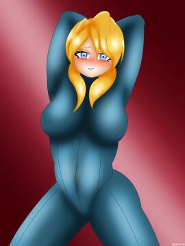 1girls alia bodysuit capcom female female_only mega_man mega_man_x mega_man_x_dive okamilyn pillow_shading self_upload