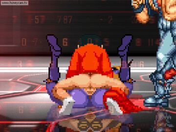 1boy 1girls 3rd_party_watermark animated animated_gif asian asian_male ass breasts capcom clothing crossover cum cum_in_pussy cum_inside darkstalkers defeat_rape defeated defeated_heroine female fucked_into_submission game gettag gif interspecies m.u.g.e.n male mating_press mating_press_rape norimaro penis pixel pixel_art pussy q-bee raped_by_enemy raped_female sex snk straight vaginal_penetration x-ray