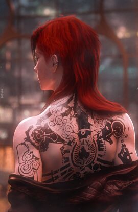 1girls 3d 3d_(artwork) 3d_model 3d_render arcane arcane_vi blender blender3d blender_(artwork) blender_(software) blender_cycles breasts female female_focus female_only fit fit_female kenjjoo league_of_legends muscular muscular_female riot_games sweat sweaty sweaty_body tattoo tattoo_on_back undressing undressing_self vi