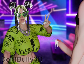 1boy 1girls 3d 3d_(artwork) alternate alternate_ass_size alternate_breast_size alternate_version_available ass billie_eilish billie_eilish_(fortnite) black_hair blender blender_(artwork) blender_(software) breasts celebrity crop_top cum cum_on_face cum_on_hair cumshot cumshot_on_face cumshot_on_hair dont_bully_(artist) excessive_cum female femboy green_clothing hair_dye huge_ass huge_breasts huge_butt huge_cock hung_femboy light-skinned_female light_skin male oversized_breasts peace_sign penis real_person smiling smiling_at_viewer sunglasses sunglasses_on_face tinted_eyewear unseen_male_face voluptuous voluptuous_body voluptuous_female voluptuous_teenager