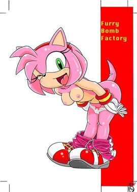1girls amy_rose beige_skin breasts color female female_only fur furry furry_bomb furry_bomb_factory hanging_breasts hedgehog karate_akabon nipples pants_down pants_pulled_down pink_fur sega skin solo sonic_(series) sonic_riders tagme