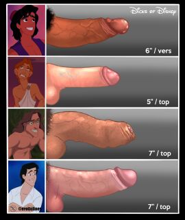 4boys big_penis chart cock dark-skinned_male dark_skin dick disney light-skinned_male light_skin male male_only penis