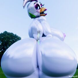 anthro ass big_breasts breasts female five_nights_at_freddy's glamrock_chica_(fnaf) horny_female masteryorg0 presenting_ass solo tagme thick_ass