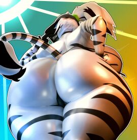 1girls 3d anthro ass back_view below_view big_ass female huge_ass mechanicalstage orca tail zea_nalya