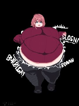 1girls animated ass_expansion belly_expansion big_breasts breast_expansion breast_growth breast_growth_(enlargement) breasts digestion expansion fat female female_only growth hazel_(indulgences) hip_expansion huge_breasts indulgences medium_breasts pixel_art small_breasts solo thigh_expansion tight_clothing weight_gain