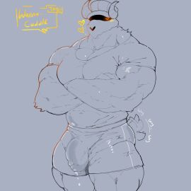 1boy 2024 abbak abbamusa410791 anthro anthro_focus anthro_only anthro_solo bigger_male bulge bulge_through_clothing clothed clothed_male clothing cotton_tail cute cute_male digital_drawing_(artwork) digital_media_(artwork) flaccid fluffy_tail fnf fnf23074 fnf_mods friday_night_funkin friday_night_funkin_mod hat horns leaking_precum male male_anthro male_focus male_only monochrome moving_tail muscles muscular muscular_arms muscular_male pecs pectorals penis penis_outline precum precum_drip short_tail solo solo_anthro solo_focus solo_in_panel solo_male tabi_(homskiy) tail_motion