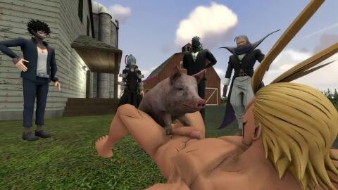 1animal 3d 5boys abs all_for_one all_might anal_penetration anal_sex animal animated audience barn bestiality black_hair blonde_hair clothed_male_nude_male collar corn_field dabi disembodied_hands erect_while_penetrated facial_hair farm_house fence feral_on_male gay gentle_criminal green_hair grey_hair group hands_above_head holding_object interspecies large_penis male male_nipples male_only multiple_boys multiple_males muscular muscular_male my_hero_academia nipples no_sound nude nude_male pecs penis pig receiving_on_back scarf shigaraki_tomura silo spiky_hair submissive_male suina sus_(pig) thick_thighs thrusting_into_ass tobita_danjuurou todoroki_touya tomura_shigaraki toshinori_yagi touya_todoroki uncensored video watching watching_sex what yagi_toshinori yaoi yawdeleyo zoophilia