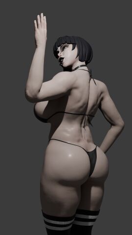 3d ass big_ass big_breasts big_butt breasts female goth goth_girl mgsnak239