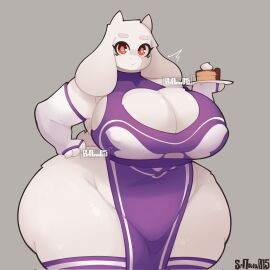 anthro ass belly big_ass big_breasts breasts cake chubby chubby_belly chubby_female chubby_girl curvy curvy_body curvy_female curvy_figure curvy_thighs female furry goat goat_ears goat_girl goat_horns goat_humanoid hips huge_ass huge_thighs hyper_ass hyper_breasts milf mommy srnava thick thick_ass thick_thighs toriel undertale wide_hips