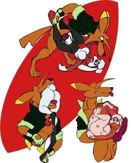 absurd_res alpha_channel anthro balls big_balls big_penis bottomless canid canine canine_penis canis chaoshetra clothed clothing coyote cyote duo female fingerless_gloves generation_8_pokemon gloves handwear hi_res internal jacket jacket_only knot leggings leggings_pull legwear male male/female mammal nintendo oral_vore penis pokemon pokemon_(species) raboot topwear topwear_only vore