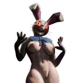 3d atumalaca_3d bowtie breasts bunny_costume female female_only five_nights_at_freddy's five_nights_at_freddy's:_security_breach human pubic_hair pussy solo solo_female vanny_(atumalaca_3d) vanny_(fnaf) white_background