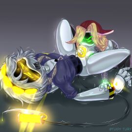 1boy 1girls 2d 3_fingers abs android arched_back black_tongue blade blonde_hair blowjob bottomless cap disassembly_drone dominant_female drooling fangs fellatio female female/male female_penetrated femdom gay genderswap genderswap_(ftm) genderswap_(mtf) girthy_penis glitch_productions glowing_eyes glowing_genitalia glowing_headwear glowing_liquid glowing_nipples glowing_penis green hand_grab hat headwear hell1boy hi_res highres holding_down holding_penis humanoid laying_down laying_on_back laying_on_stomach light male male/female male_penetrating male_penetrating_female malesub metallic_body murder_drones nude nude_female_clothed_male nude_male penetration penis pleasure_face red_cap red_hat robot robot_boy robot_girl robot_humanoid rule_63 screen_face sex shiny_skin slim_waist slimy straight submissive submissive_humanoid submissive_male sucking_penis sweating thad_(murder_drones) the tongue tongue_out topwear tremble_lines trembling trembling_for_pleasure tuidytury v_(murder_drones) vhad watermark what white_body white_hair worker_drone yellow yellow_headwear yellow_penis zipper