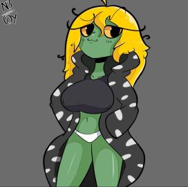 1girls :3 belly belly_button big_breasts blonde-haired_female blonde_female blonde_hair breasts brush clothed clothed_female clothes clothing cooler cute cute_face dead_ahead female female_focus female_only green_body green_skin hair jacket jacket_only jacket_open jacket_partially_removed long_hair looking_at_viewer panties seductive seductive_body seductive_look seductive_pose smile smile_at_viewer smiley_face solo solo_female solo_focus white_panties witch_(dead_ahead) yellow_eyes young younger_female zombie zombie_girl