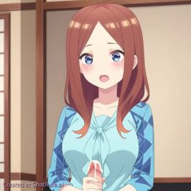 ai_generated cum cum_explosion cumshot futa_focus futa_solo handjob jerking jerkingoff masturbation miku_nakano no_sound penis semen solo solo_futa tagme video