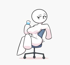 2d after_transformation ass ass_expansion bald bald_female bald_woman breast_expansion breast_growth breast_growth_(enlargement) breasts chair dreamerknights expansion female glass growth growth_drive human looking_to_the_side mtf_transformation simple_background thigh_expansion transformation unaware water white_background white_body white_skin