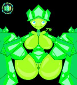 ass big_ass big_breasts breasts crystal fat_ass female green_crystal jeeode jeeode_simp monster_girl my_singing_monsters pussy showing_pussy spread_legs thick_ass thick_thighs