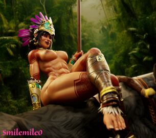 abs awilix_(smite) breasts female full_body smilemile0 smite