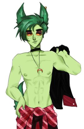 1boy 533555334lyf abs casual_nudity charlie_werewolf_(teen-z) male male_only safe solo solo_male teen-z