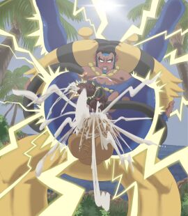 abs anal anal_sex anthro anthro_dominating_human anthro_penetrating anthro_penetrating_human anus ass balls beard big_ass big_balls big_butt big_dom_small_sub big_muscles big_pecs big_penis black_hair blush bodily_fluids carrying_another carrying_partner chest_tattoo clothing cum cum_in_ass cum_inside cum_on_penis cum_while_penetrated cumshot dominant dominant_anthro dominant_male duo ejaculation electivire erect_nipples erection facial_hair full_nelson fur gay generation_4_pokemon genital_fluids genitals hair handjob handjob_while_penetrated hi_res holding_partner huge_balls huge_cock human human_on_anthro human_penetrated imminent_anal interspecies jundraws leaking_cum male male/male male_only male_penetrated male_penetrating male_penetrating_male mammal matt_(pokemon) muscles muscular muscular_anthro muscular_human muscular_male nintendo nipple_fetish nipple_play nipples orgasm pecs penetration penile penile_penetration penis penis_in_ass pokemon pokemon_(species) pokephilia sex simultaneous_orgasms size_difference smaller_human smaller_male smaller_penetrated stand_and_carry_position standing standing_sex submissive submissive_human submissive_male tanned_skin tattoo team_aqua torn_clothing water yaoi yellow_body yellow_fur