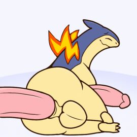 2024 3_toes anal anal_sex animated ass backsack badger balls ballsack big_ass big_balls big_butt big_penis blue_background closed_eyes coolbirdmanstuff digital_drawing_(artwork) digital_media_(artwork) disembodied_penis duo feet feral fire gay gay_sex generation_2_pokemon genitals glans huge_cock looking_pleasured loop lying male male/male male_only male_penetrated male_penetrating male_penetrating_male mammal multicolored_body mustelid musteline nintendo penetration penis perineum pink_glans pink_penis pokemon pokemon_(species) rear_view sex shaded short_playtime short_tail simple_background simple_shading tail thick_thighs toes two-tone_body typhlosion white_background