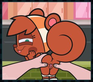 1boy 1boy1girl 1girls accurate_art_style anthro anus bent_over big_head bodily_fluids boots bottomwear brown_anus brown_body brown_ears brown_fur brown_hair brown_nose brown_tail buckteeth cheek_markings cheek_spots clothed clothed_anthro clothing clothing_aside curled_tail curvy_figure detailed_background digital_drawing_(artwork) digital_media_(artwork) dripping duo eyelashes facial_markings female fingers first_person_view footwear fur genital_fluids genital_focus genitals glass green_eyes hair hand_on_butt hand_on_face head_markings hi_res human human_on_anthro human_pov humanoid_genitalia interspecies kerchief leaning leaning_forward long_eyelashes looking_at_viewer looking_back looking_back_at_viewer male male/female markings mitzi_(ajmarekart) multicolored_body murphy_and_mitzi official_style on_model panties panties_down partially_clothed pink_inner_ear pov_hands pussy raised_leg rear_view road rodent seductive seductive_mouth shirt shoes short_hair skirt smile smiling_at_viewer solo_focus spread_anus spread_vulva spreading squirrel_tail squish tail teeth thick_tail third-party_edit tongue tongue_out topwear tree_squirrel two_tone_body underwear underwear_down vaginal_fluids vulva wall_(structure) wet white_clothing white_panties white_shirt white_topwear white_underwear young young_female