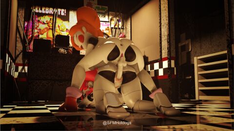 3d 3d_render balls circus_baby_(fnaf) female five_nights_at_freddy's fnaf fnaf1_location futa_on_female futa_sans_pussy futanari intersex sister_location so87baby