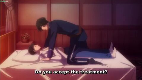 anime anime_screencap bl blush blushing_male boys_love consensual consent consenting consenting_male dim_lighting dimly_lit ecchi english_subtitles evening explicitly_stated_consent gay gay_domination healing imminent_sex isekai_no_sata_wa_shachiku_shidai isekai_office_worker_the_other_worlds_books_depend_on_the_bean_counter japanese_language japanese_voice_acting kissing male/male male_only older_sub_younger_dom on_bed partially_clothed partially_clothed_male shounen_ai small_sub_big_dom smaller_sub_bigger_dom special_treatment studio_deen tagme the_affairs_of_the_other_world_depend_on_the_corporate_slave iseshachi treatment video voice_acted yaoi