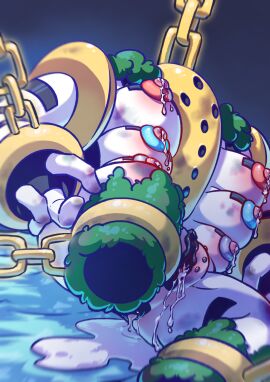 after_rape after_sex anus ass bodily_fluids bondage breasts bruised bruised_breast captured chained_up cum cum_in_ass cum_inside dirty female female_focus female_only generation_4_pokemon genital_fluids genitals hi_res ice injuries lactating legendary_pokemon multi_breast nintendo pokemon pokemon_(species) pokémon_(species) pussy ranabysson regigigas solo