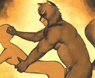 anal anal_sex anon anthro ass candycaine cum cum_in_ass cum_inside feline from_behind frown furry gay lackadaisy male male/male male_only male_penetrated male_penetrating_male mammal muscular muscular_male nude tail viktor_vasko webcomic yaoi