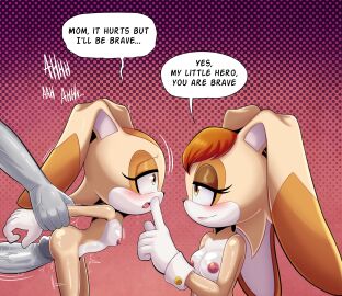 1boy 2020s 2025 2girls absurd_res adult adult_female adult_male adult_on_cub adult_on_young age_difference animal_ears areolae ass bad_parenting bare_ass blue_eyes breasts brown_eyes completely_nude completely_nude_female completely_nude_male cream_the_rabbit crying cub daughter doggy_style english_text erection eyelashes faceless_male female_focus female_only ffm_threesome from_side furry furry_female furry_male gloves gloves_only hi_res large_breasts large_penis larger_male long_ears male male/female mature mature_female mature_male mobian_(species) mother mother_and_daughter nipples nude nude_female nude_male older_male older_male_and_younger_female older_on_younger older_penetrating_younger open_mouth oyakodon pain penis procyonart rabbit_ears rabbit_humanoid sega sex sex_from_behind simple_background size_difference small_breasts smaller_female smile sonic_(series) sonic_the_hedgehog_(series) straight tears threesome trembling vaginal_penetration vanilla_the_rabbit vein veiny_penis white_gloves young young_female younger_female