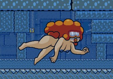 anthro asphyxiation big_lips blue_blush blue_nipples blurp blurp_girl_(okami_tomato) bubble bubbles drowned drowning female fish fortress ginger ginger_female ginger_hair goggles gulp gulp_(sound_effect) gulping gulping_sounds mario_(series) obscured_eyes orange_lips orange_lipstick peril super_mario_world swimming swimming_goggles tail underwater underwater_peril water zxtomatofan