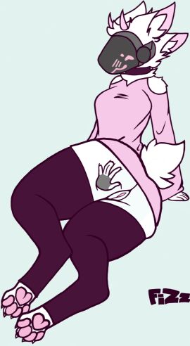 ass big_ass big_butt bubble_ass bubble_butt choker clothing collar curvy_figure female fizzfluff fluffy fluffy_tail fur genitals hand_on_ass hand_on_butt hi_res jewelry legwear machine necklace pawpads paws presenting protogen protogen_visor pussy solo spread_ass spread_butt spreading stockings strawberry_(fizzfluff) tail thick_thighs thigh_highs white_body white_fur wide_hips