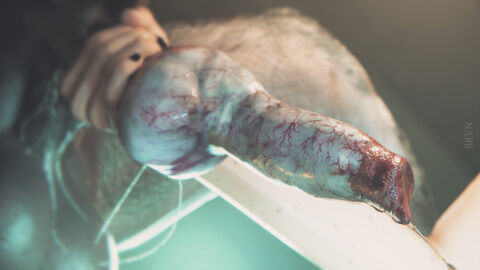 absurd_res anatomically_correct anatomically_correct_genitalia animal_genitalia animal_penis balls big_balls big_knot bodily_fluids canid canine canine_genitalia canine_penis cum cum_drool feral genital_fluids genitals hi_res holding_knot holding_penis human knot knotted_penis male mammal penis solo srvn vein veiny_penis zoophilia