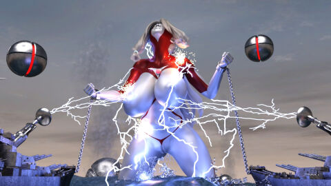 3d alien alien_girl alien_humanoid asian asian_female ass big_breasts bodypaint breasts electricity electrocution electrostimulation female female_focus giant_ass giant_breasts giantess glowing_eyes large_ass large_breasts massive_ass massive_breasts massive_butt massive_thighs nude nude_female original original_character ponytail red_body red_bodypaint red_skin silver_body silver_bodypaint silver_hair silver_skin sparks superheroine thick_ass thick_butt thick_hips thick_thighs thighs ultraman_(franchise) ultrawoman yoidore