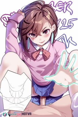 1boy 1girls all_the_way_to_the_base anal anal_sex animated assertive_female aura ayase_momo balls balls_deep blue_skirt brown_eyes brown_hair clothed_female_nude_male cowgirl_position dandadan deep_anal deep_penetration earrings eye_contact female glowing_hand gyaru hotvr innie_pussy kogal loose_socks male penis penis_in_ass pink_sweater pov pov_eye_contact pussy school_uniform sex sex_through_skirt skirt smirk smirking_at_viewer socks straight tagme uncensored unfinished vertical_video video