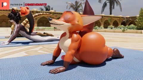 2024 3d 5_fingers anthro arm_support artist_name ass big_ass big_butt black_claws black_nose brown_body brown_fur camseven canid canine claws closed_eyes countershade_face countershade_torso countershading disney domestic_cat eyebrows feet felid feline felis fingers fox fur genitals grey_body grey_fur group hi_res huge_ass huge_butt lying male mammal multicolored_body multicolored_fur nick_wilde nude nude_anthro nude_male on_front open_mouth open_smile orange_body orange_fur outside paws penis raised_tail red_fox scalie smile sunny tail teeth text thick_thighs trio true_fox url white_body white_fur wide_hips yoga yoga_mat zootopia